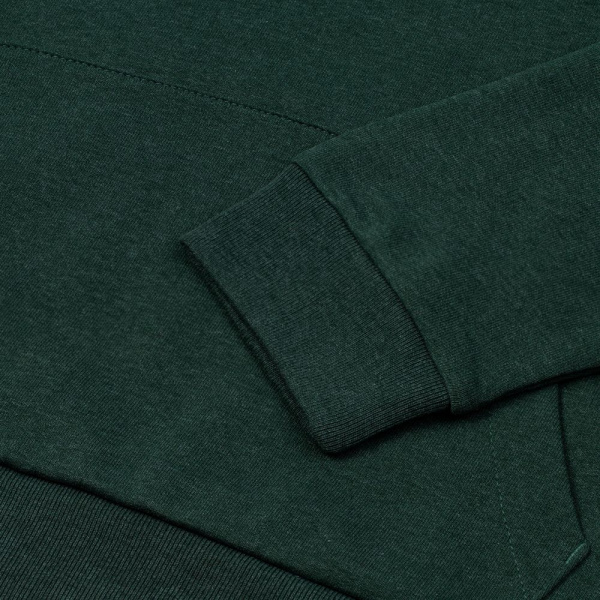 Толстовка с капюшоном унисекс Hoodie, темно-зеленый меланж, XS–3XL