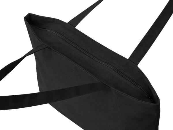 Сумка на молнии «Purch» из хлопка 340 г/м2, Цвет черный