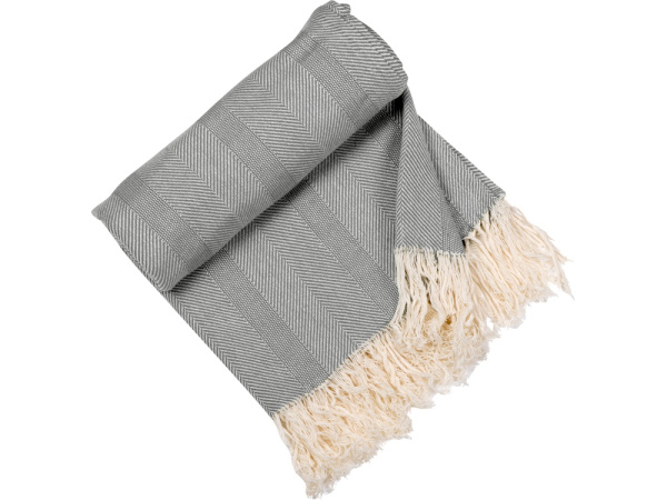 Плед «Hild» из натурального хлопка, Цвет серый