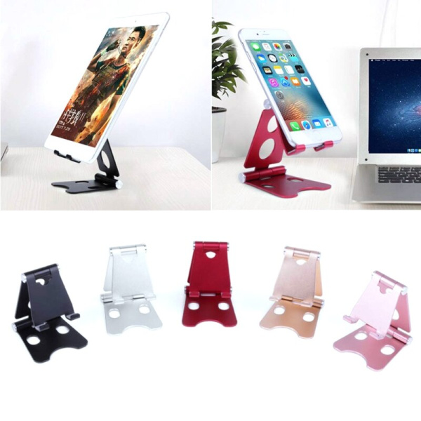 Подставка под айфон (смартфон, планшет) стальная Phone Stand Portable регулируемая противоскользящая