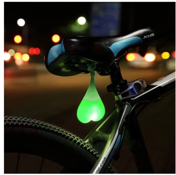 Силиконовый задний велосипедный фонарь Silicon light Бубенцы. MIX