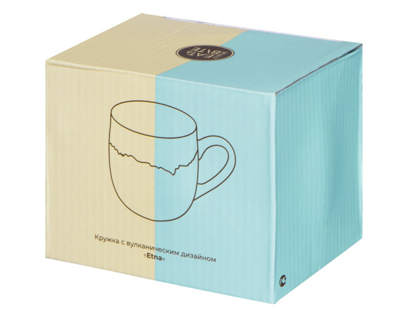 Кружка с вулканическим дизайном «Etna», Цвет бежевый