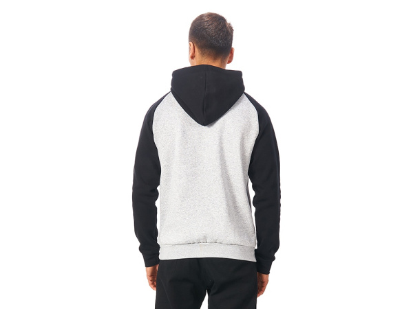 Толстовка с капюшоном «Dublin» мужская, Размер XL, Цвет черный/серый меланж
