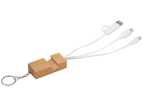 Универсальный кабель с подставкой 4-в-1 «Unicable», Цвет белый