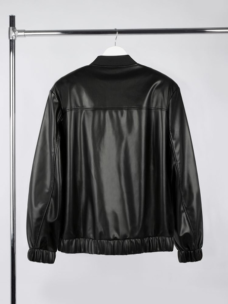 Бомбер из искусственной кожи Univer, черный, XS–XXL
