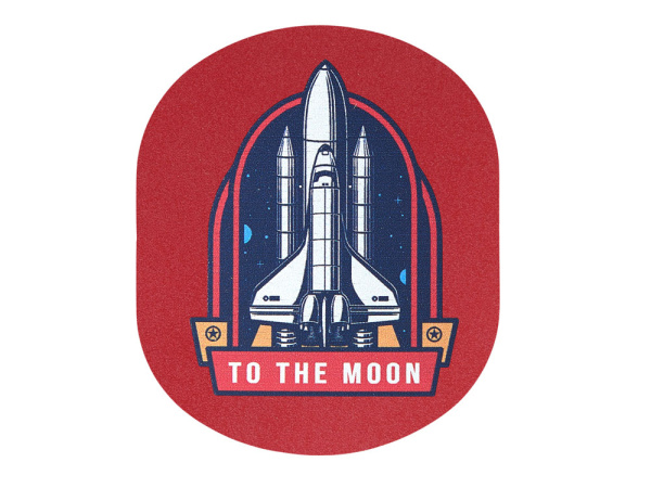 Патч «Овал», nubuk, Цвет красный