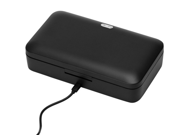 УФ-стерилизатор c функцией беспроводной зарядки «Sector», Цвет черный