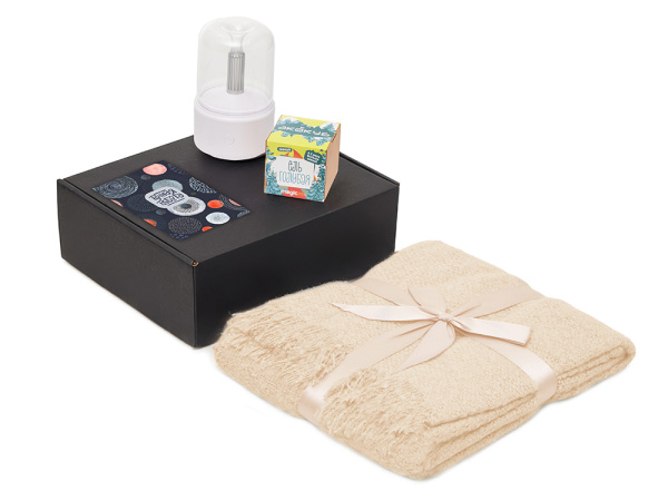 Подарочный набор «Re:y. Grow» с пледом, увлажнителем и набором для выращивания, Цвет бежевый