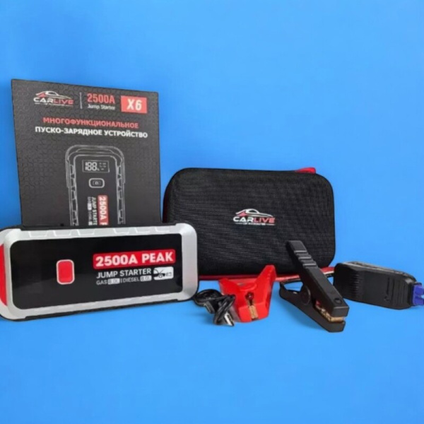 Пуско-зарядное устройство X6 25800mAh 12V с чехлом / Многофункциональное и надежное
