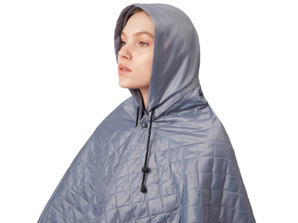 Плед-пончо 2-в-1 «Cappy» с капюшоном и мешком, Цвет серый