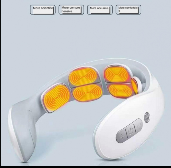 Электроимпульсный массажер для шеи Smart Neck Massager JT-66 (6 массажных головок, 15 режимов интенс