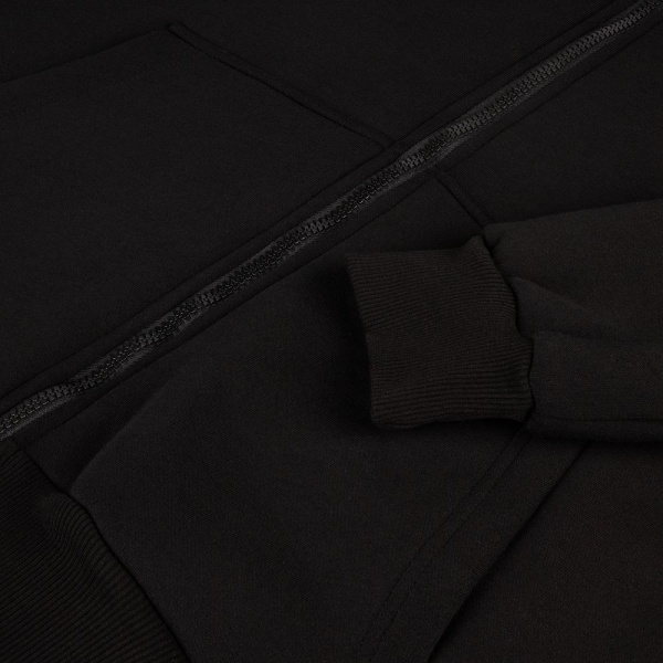 Толстовка унисекс оверсайз Zippy, черная, XS–XXL