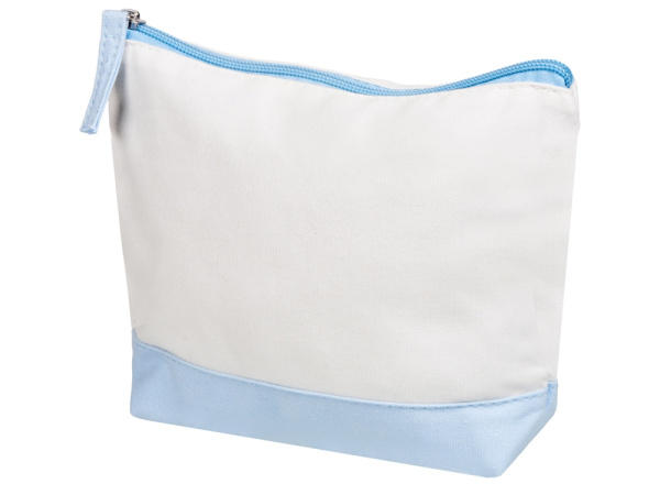 Косметичка хлопковая «Cotton», Цвет белый/голубой
