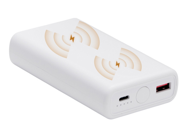 Внешний беспроводной аккумулятор 2-в-1 с функцией зарядки Apple Watch, QC/PD «AtomIQ», 10000 мАч, Цвет белый