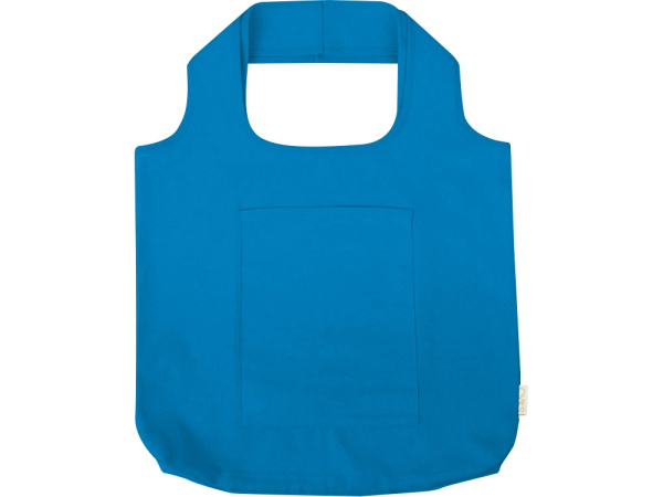 Сумка-шоппер «Revest» из переработанного хлопка 320 г/м2, Цвет морская волна