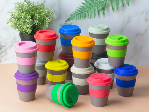 Стакан из бамбукового волокна «Café», Цвет серо-коричневый/серый