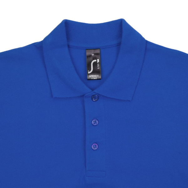 Рубашка поло мужская Spring 210, ярко-синяя (royal), S–5XL
