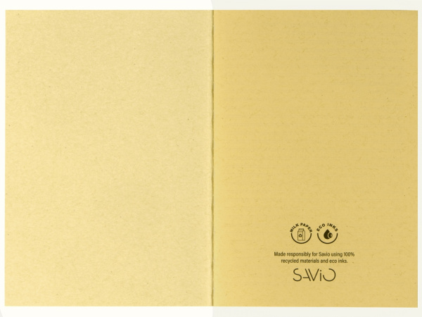 Блокнот А5 «Marsilea» из переработанного бамбука, Цвет натуральный