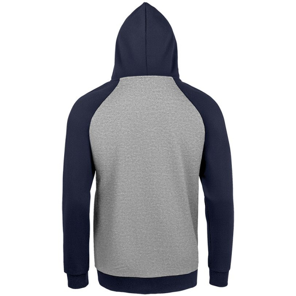 Толстовка унисекс Seattle, серый меланж с темно-синим, XS–3XL