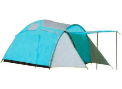 Палатка туристическая LanYu 1607 4-х местная 210+200х230х165 см тамбур+навес