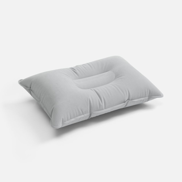 Надувная подушка Pillowish, серая, 33х23,5 см
