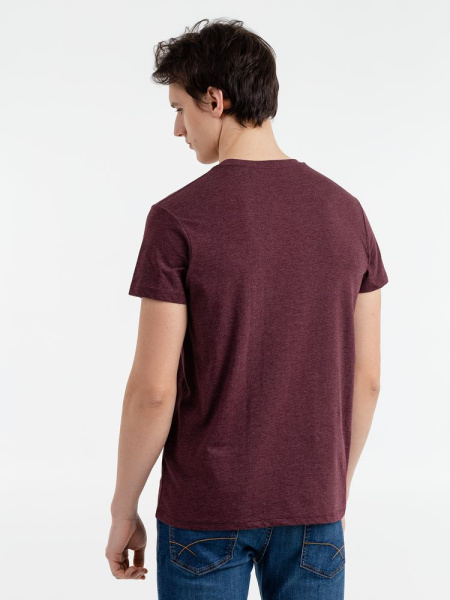 Футболка мужская Regent Fit 150, бордовый меланж, XS–XXL
