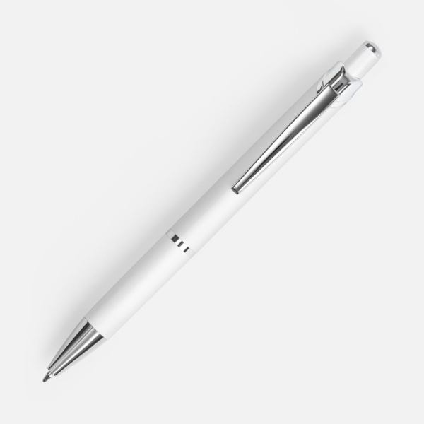 Ручка шариковая Chromos Soft Touch, белая, 13,9х1,1 см