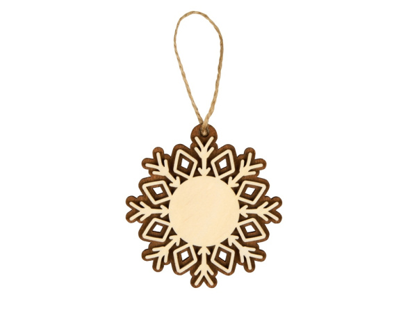 Подвеска «Снежинка», Цвет натуральный/коричневый