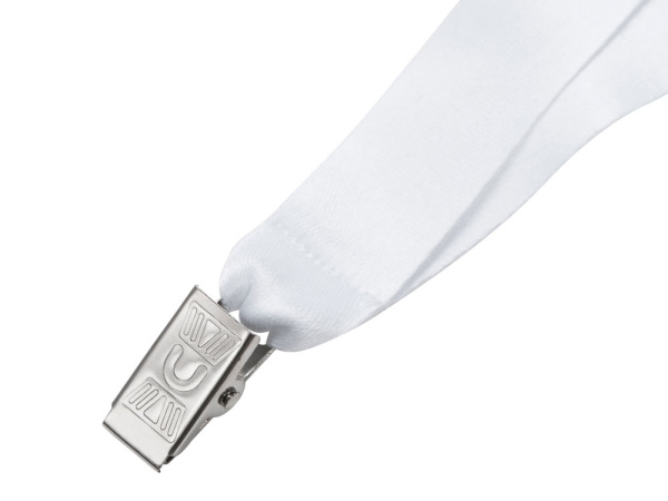 Ланъярд под сублимацию с клипом и замком обрыва, 2 см, Цвет белый