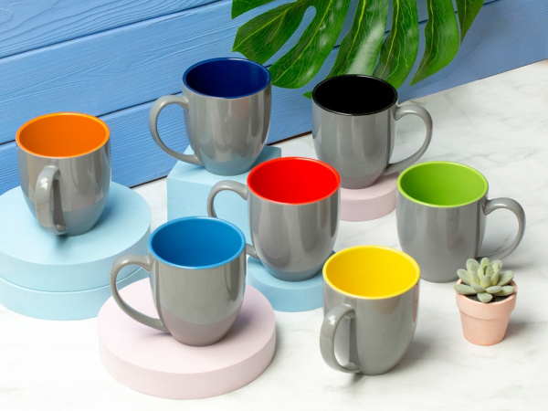 Кружка «Gracy», Цвет серый/темно-синий