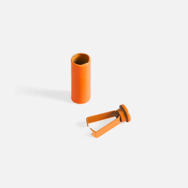 Наконечник для шнурка Nozzle, ver.2, оранжевый неон, 0,5x2 см