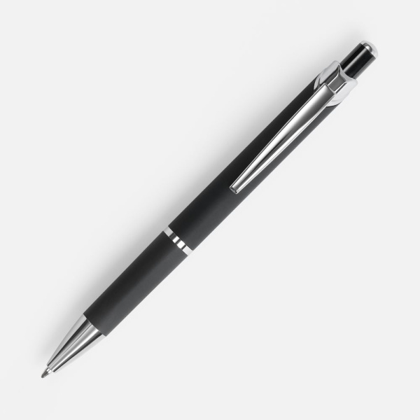 Ручка шариковая Chromos Soft Touch, черная, 13,9х1,1 см