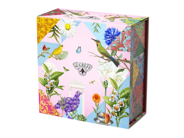 Подарочный набор c купажами чая и сладостями «Весенние птицы», Цвет мультиколор