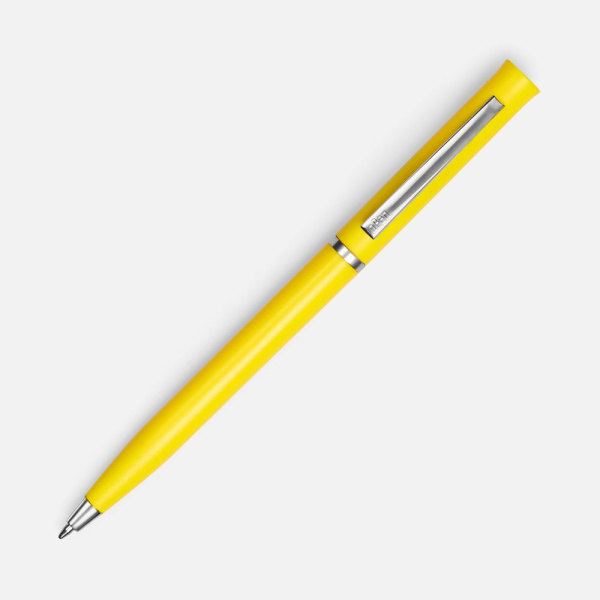 Ручка шариковая Euro Chrome, желтая, 13,3х0,8 см