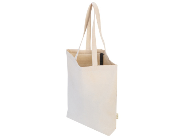 Сумка Fixy из переработанного хлопка 220 г/м2 с фиксирующей лентой, Цвет натуральный