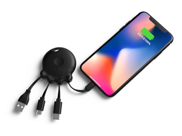 Внешний аккумулятор «Octopus Booster», 1000 mAh, Цвет черный