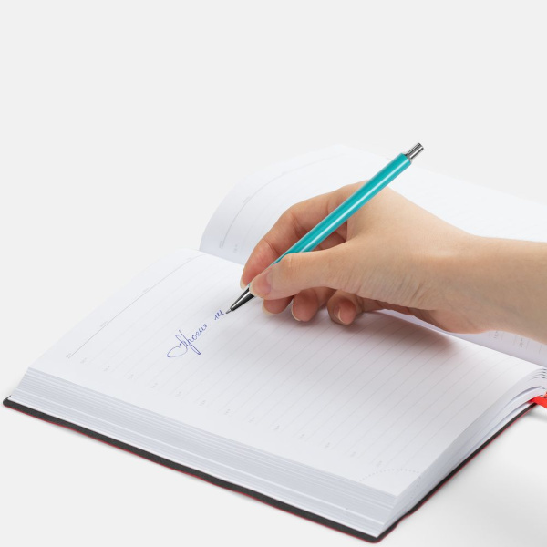 Ручка шариковая Slim Beam, бирюзовая, 14х0,9 см
