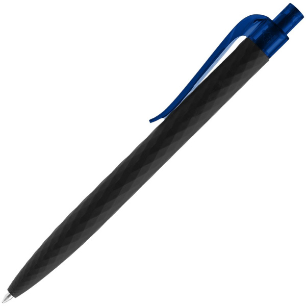 Ручка шариковая Prodir QS01 PRT-T Soft Touch, черная с синим, 14х1 см