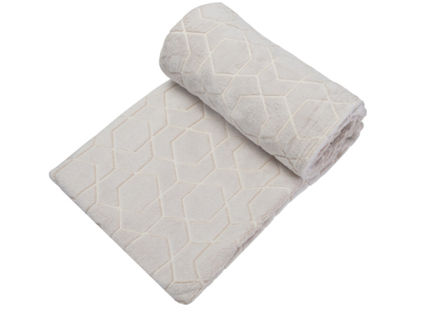 Светящийся в темноте плед «Lattice», Цвет бежевый