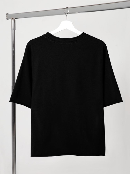 Футболка оверсайз Vozduh 2.0, черная, XS–XXL