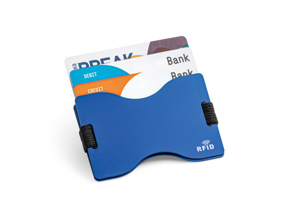 Визитница с защитой RFID «MULLER», Цвет синий