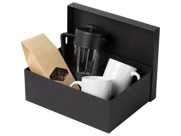 Подарочный набор чайный «Tea break», Цвет черный, белый