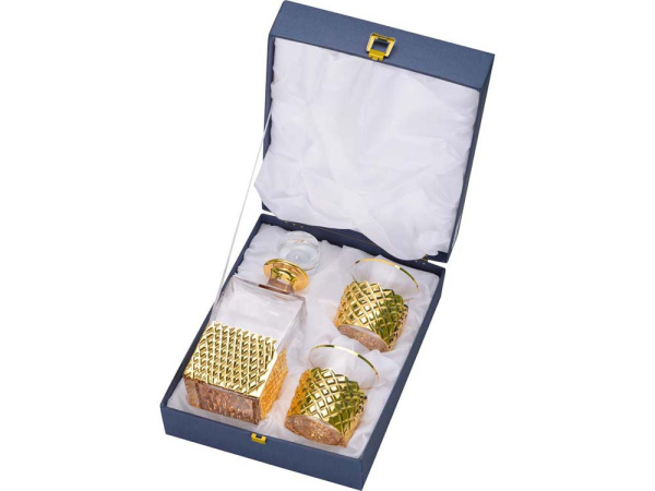 Набор для виски «Один на один», Цвет прозрачный/золотистый