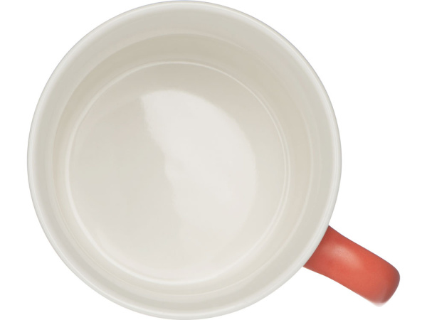 Кружка «Nancy», матовая, Цвет коралловый/белый