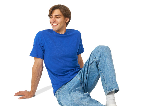 Футболка из текстурного джерси «Portofino», унисекс, Размер XL, Цвет классический синий