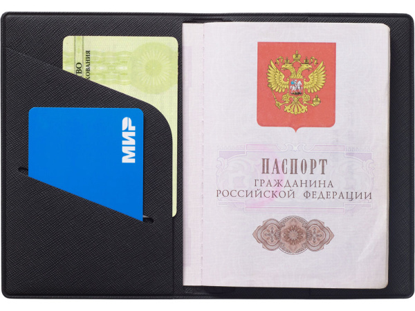 Обложка для паспорта «Favor», Цвет черный