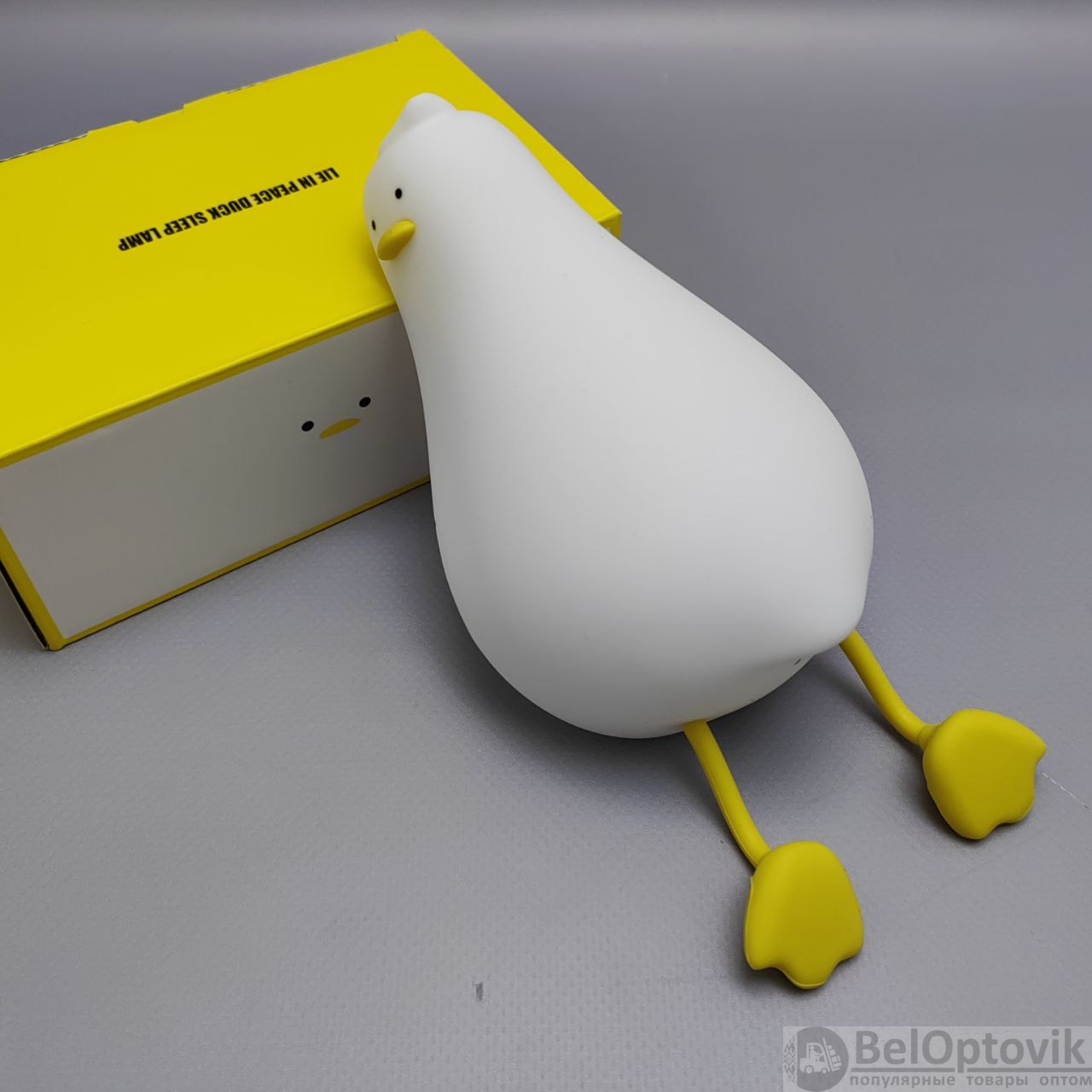 Светильник - ночник силиконовый Сонный Гусь Duck Sleep Lamp (USB, 3 режима,  таймер 30 мин) (арт: 13654) от 580 ₽ рублей оптом в Москве