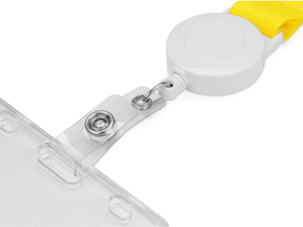 Ланьярд с ретрактором, Цвет желтый