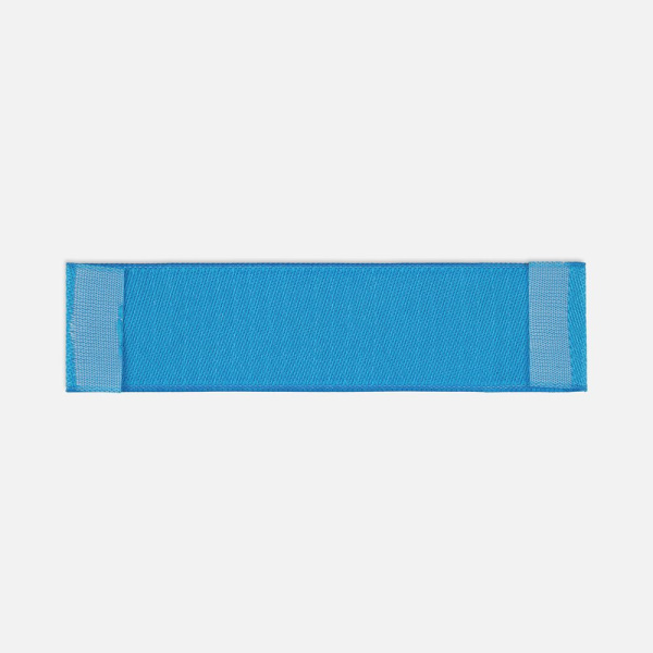 Лейбл тканевый Epsilon, S, голубой, 2х8 см