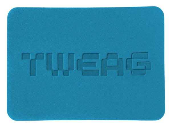 Патч «Прямоугольный», nubuk, Цвет голубой